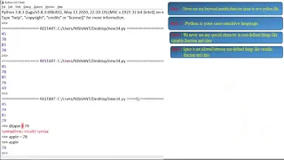 08 Basic Python Lecture 7 Rule for Coding in python Indentation Scope Variable Data