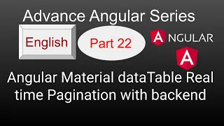 Advance Angular tutorials Angular Material dataTable Real time Pagination with backend in English