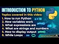 Introduction to Python Session 1 in Python Masterclass Variables Logic While Loops