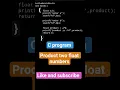 write a C program to find product of two float numbers C program for betch students