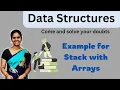 Example for stack push and pop 19 Data structures in telugu