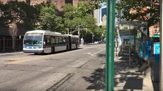 NYC Bus Two Nova Bus LFSA M15 Local Buses at Madison and Oliver Streets