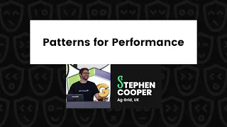 Patterns for Performance - Stephen Cooper React Advanced 2023