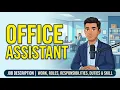 Office Assistant Job Description Office Assistant Work Roles Responsibilities Duties Skills