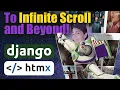 Django Tutorial Easily add Infinite Scroll with HTMX Python Web Development Live Coding Guide