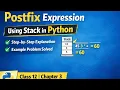 Evaluation of Postfix Expression Using Stack in Python Class 12 Computer Science Chapter 3