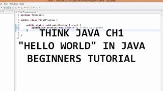 Think Java Chapter 1 Hello World Program