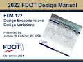 FDOT FDM 122 - Design Exceptions and Design Variations