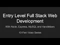 9 - Learning full stack web development for beginners with Node Express MySQL and Webpack