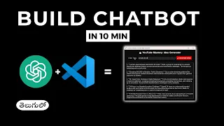 Build a Python GPT Chatbot in 10 mins Telugu Open AI Python Chat GPT 3 5 Model