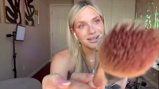 ASMR Softly Doing Your Makeup With Clicky Whispers+ Makeup Sounds