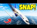 Cutting off WINGS MID FLIGHT Teardown Plane Crash