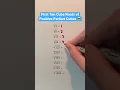 First Ten Cube Roots of Positive Perfect Cubes