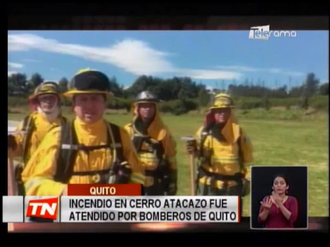 Incendio en cerro Atacazo fue atendido por bomberos de Quito
