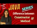 Difference between Constructor and Method Java Complete Course Lecture 33 Padho Engineering