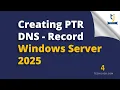 DNS Reverse Lookup Zone Setup PTR Record Server 2025