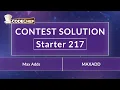 Max Adds MAXADD Starter 217 CodeChef Solution