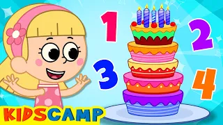 🎂 Learn Numbers With Birthday Cake | Toddler Learning Video | KidsCamp