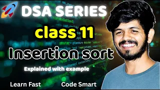 Insertion Sort Algorithm in Python Step-by-Step DSA Explanation with an example