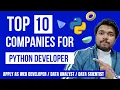 Top 10 Companies For Python Developer Python Hiring Companies Companies Using Python