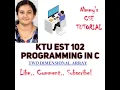 S2 SYLLABUS 102 PROGRAMMING IN Module dimensional array