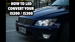is200 is300 led headlight install upgrade how to