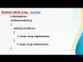 Loop Statements in C Nested while loop control Statement KISWAHILI