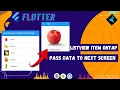 Flutter ListView onTap send selected item data to next screen