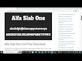 How to Download and install Alfa Slab One Font Free Download