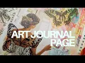 Back to Creating - Art Journal Page using Printed Images and Napkins