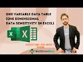 One Variable Data Table in Excel Tutorial - One dimensional What-if analysis