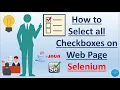 Selecting multiple checkboxes in Selenium Pradeep Nailwal