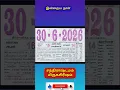 30 06 2026 Daily calendar 30 June 2026 Tamil calendar 2026