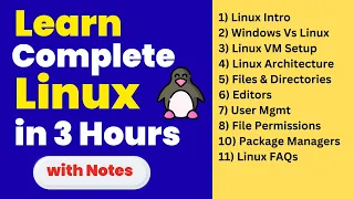 Learn Linux in 3 Hours Full Crash Course for Beginners Linux for DevOps Cloud SysAdmin