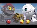 Download Lagu Pacman vs Monsters Compilatie | Pacman \u0026 Mecha Hond \u0026 Droid Pacman vs Tweekoppig Robot Monster | Str