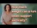 How much weight can a 4x4 beam support vertically