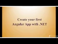 Create your first an Angular App in net