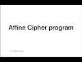affine cipher program