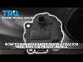 How to Replace Heater Door Actuator 2006-2013 Chevrolet Impala