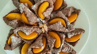 Eggless cottage cheese cookies with peaches
