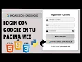 LOGIN CON GOOGLE INICIO DE SESION CON GOOGLE - PYTHON FLASK