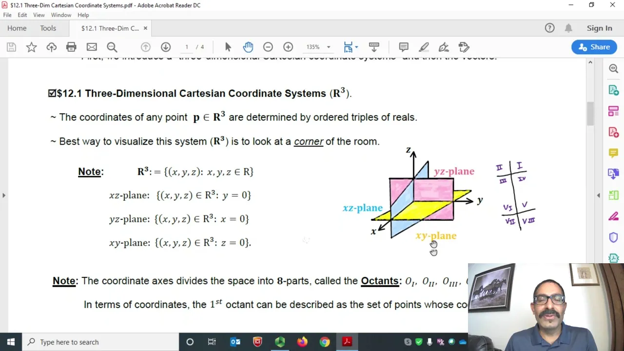 $12.1: Three-Dim Cartesian Coordinate Systems | Calculus 3 Lecture – Dr. Koshal Dahal