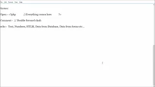PHP Basics Syntax - open echo string Chapter 2
