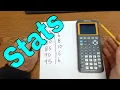 Statistics on a TI-84 graphing calculator Mean Standard Deviation Frequency Regression