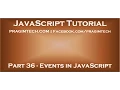 Events in JavaScript