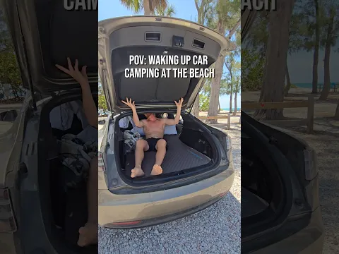 Car camping at the beach