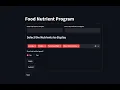 Food Nutrient Program CS50P Final Project