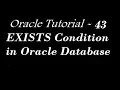 EXISTS Condition in Oracle Database