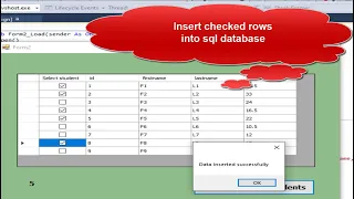 vb net projects with source code count and Insert Checked rows from DataGridView to sql Server