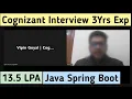 Cognizant 3 Years Interview Experience Java Spring Boot